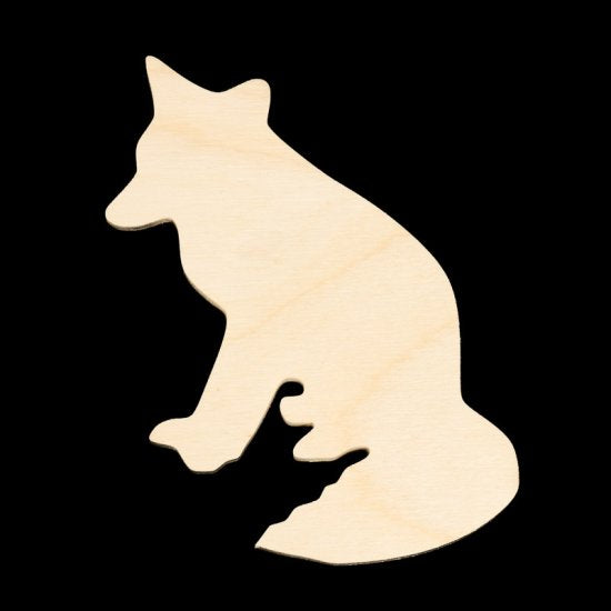 Wooden fox forest animal kids craft