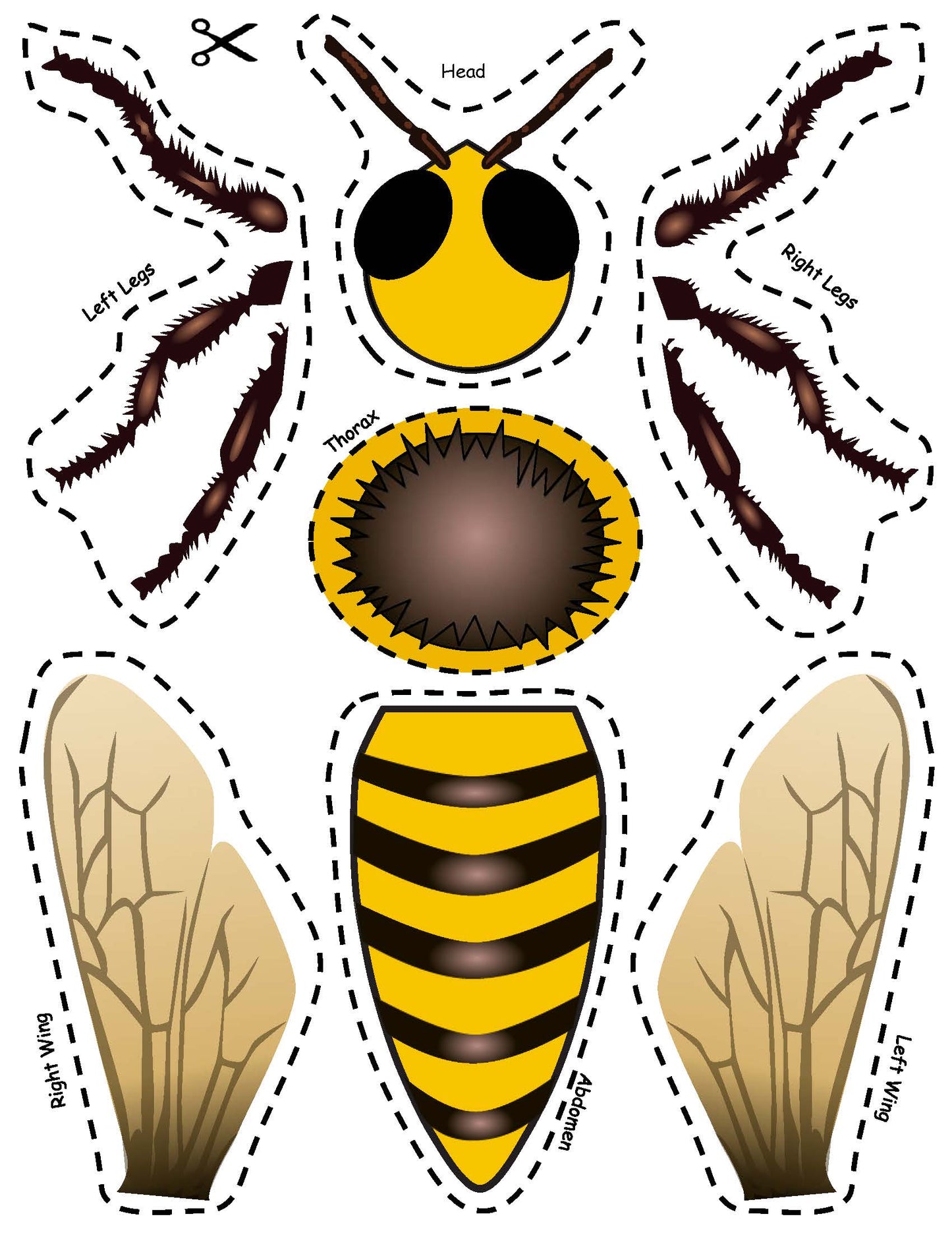 bee stick puppet