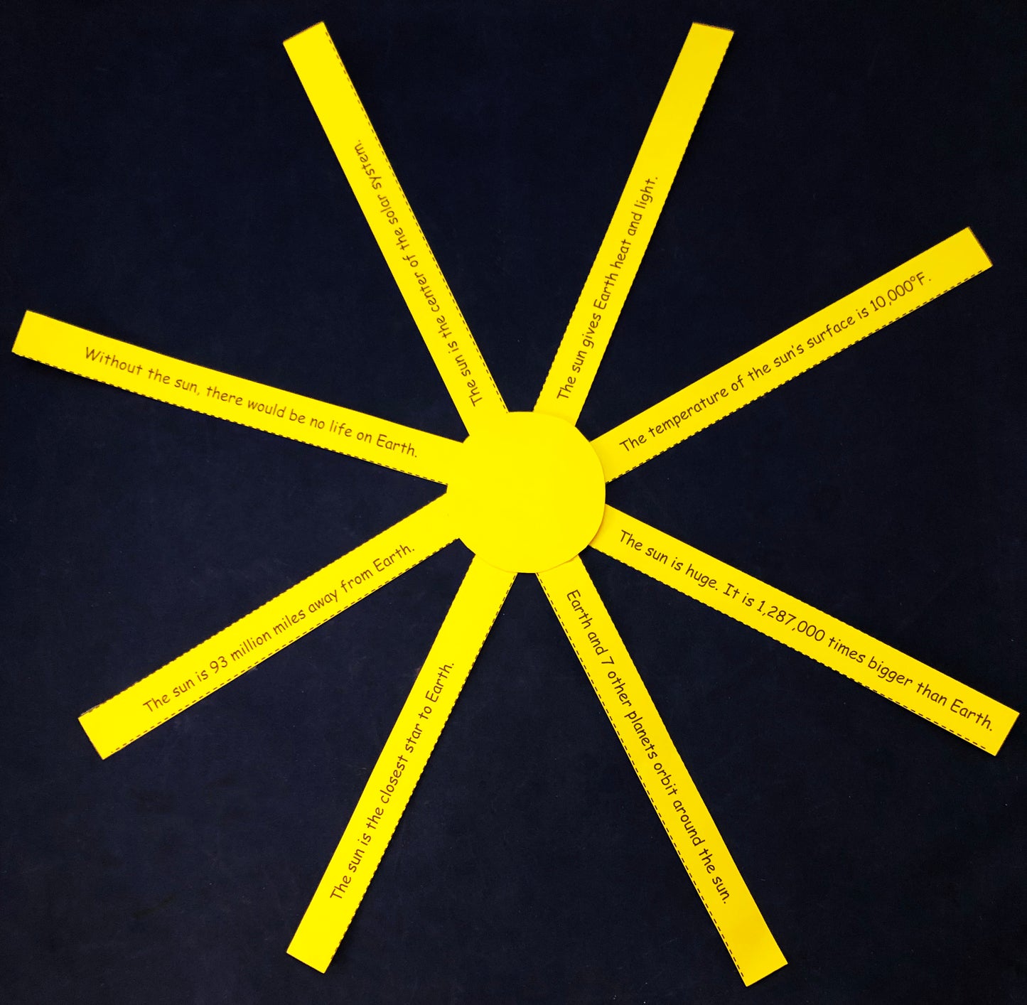 sun fact art craft kids