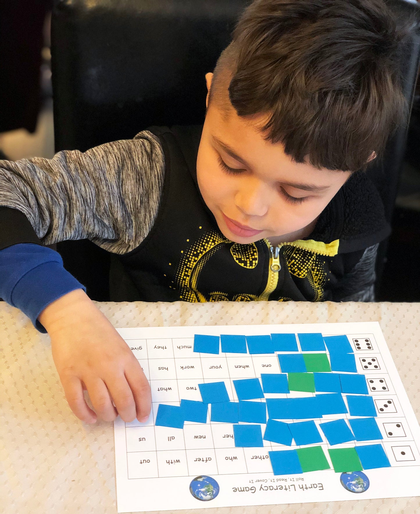 Earth inspired literacy activity for kids