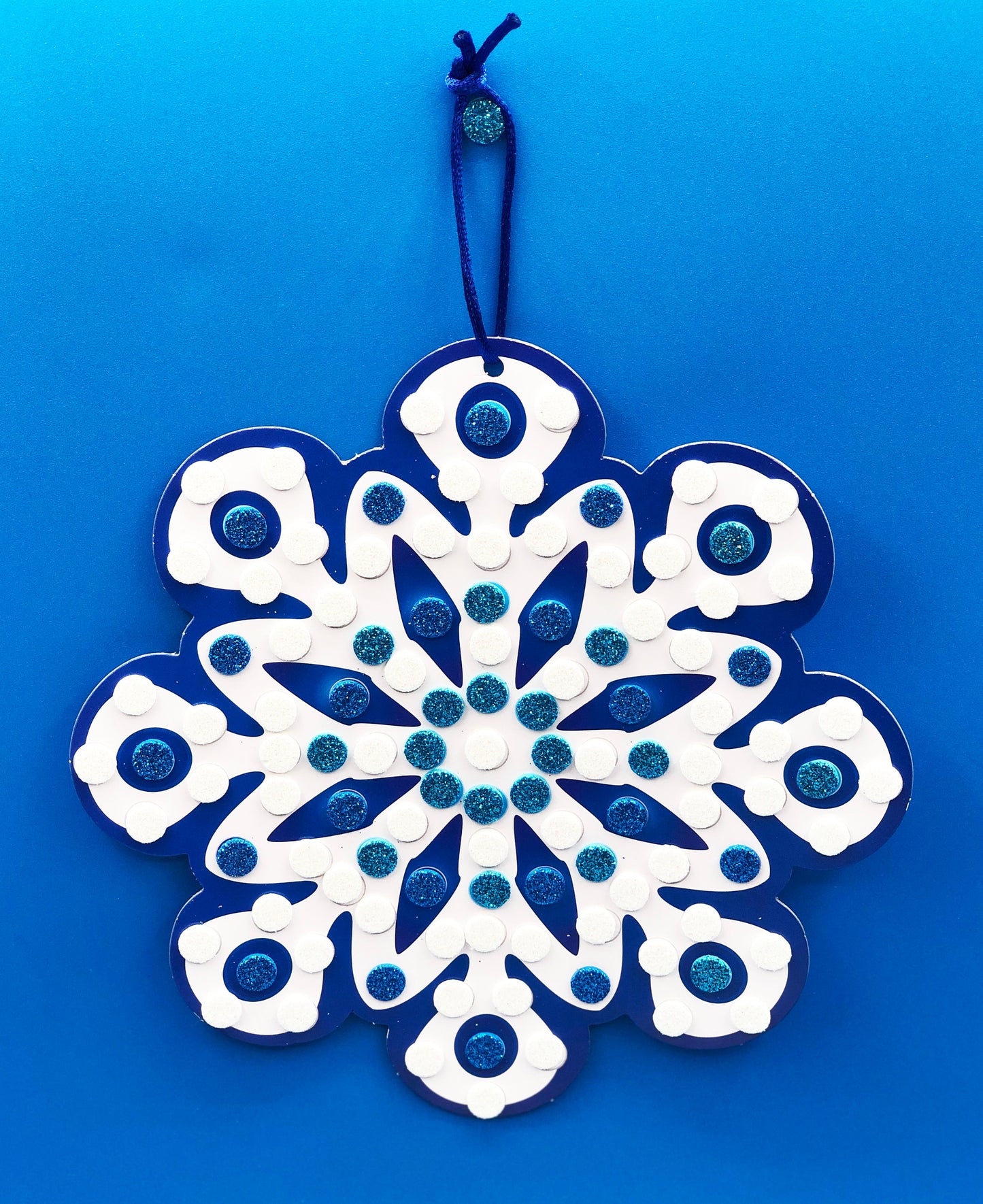 Snowflake Sticker Mosaic Craft