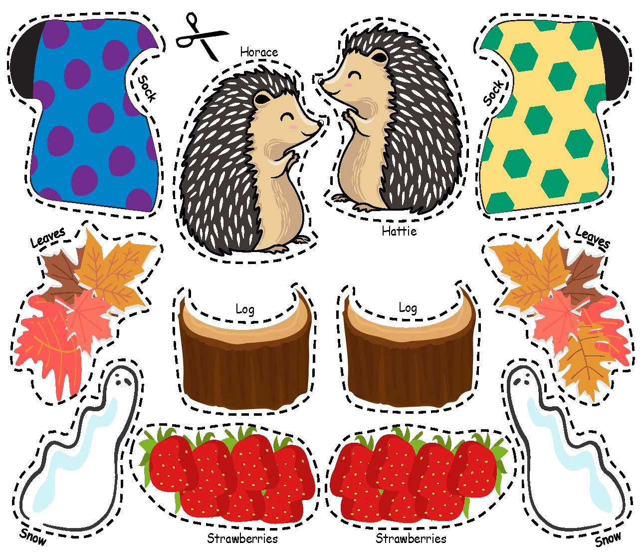 Hedgehugs book story retelling activity