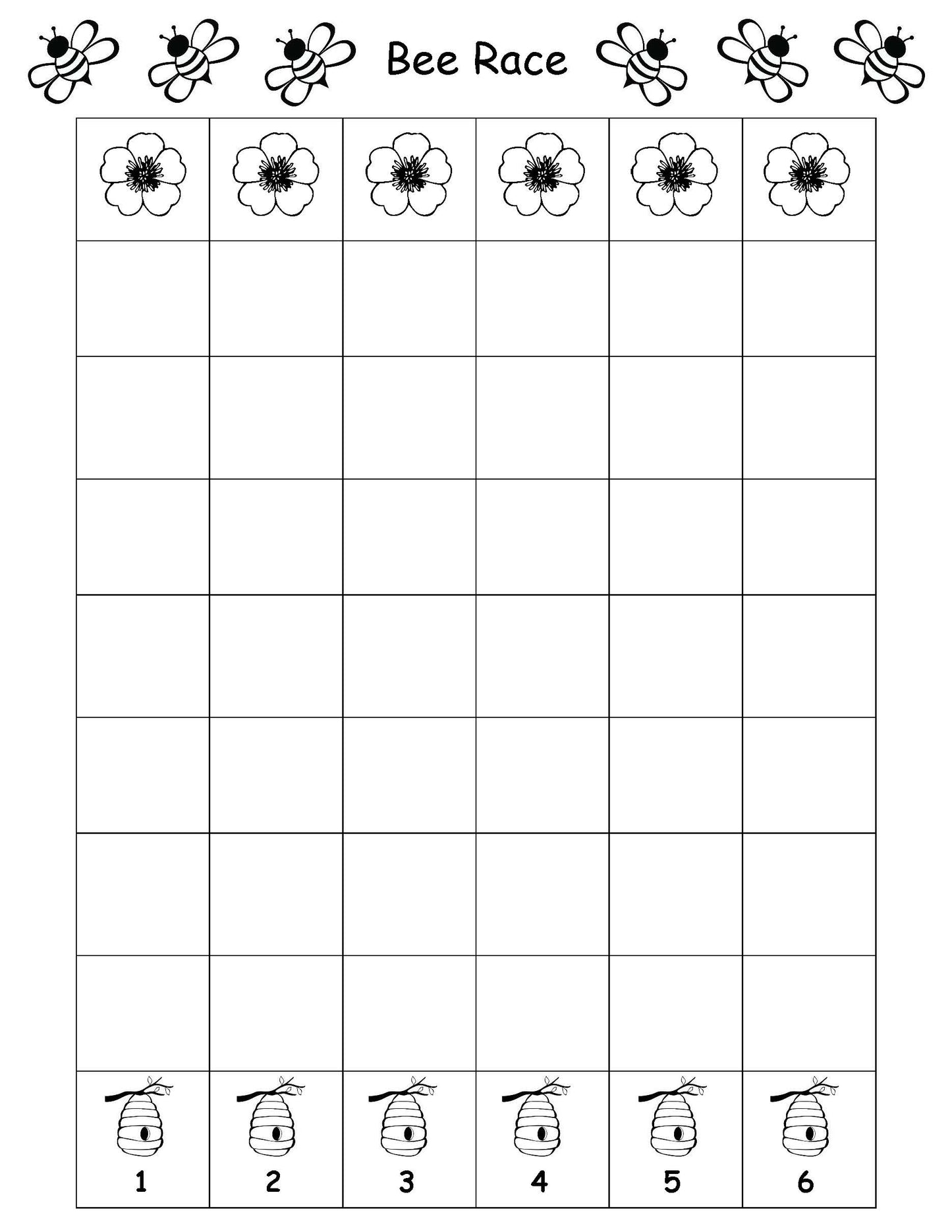 Bee Race math game