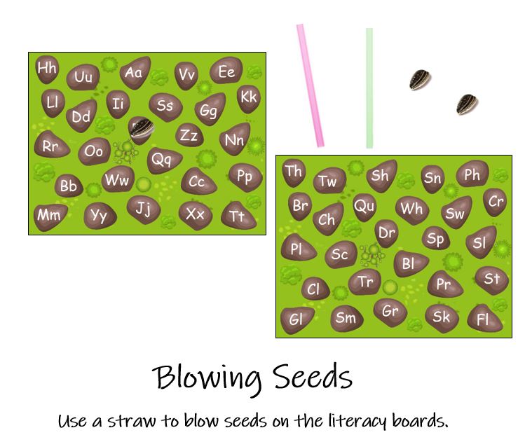 Blowing Seeds Literacy Game Kids