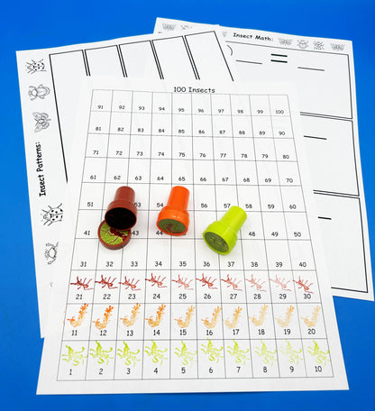 Insect stamper math games