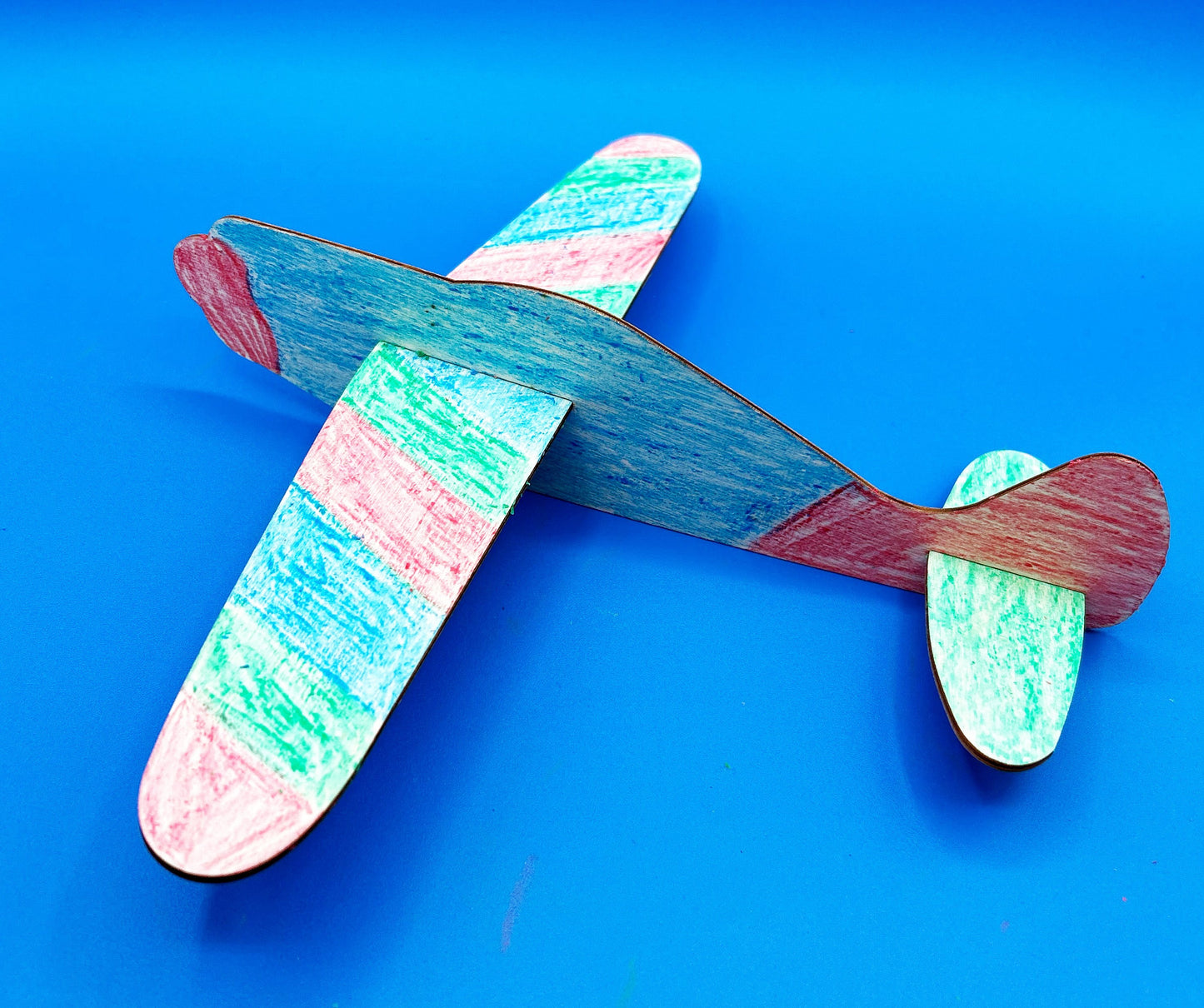 Wooden airplane DIY craft