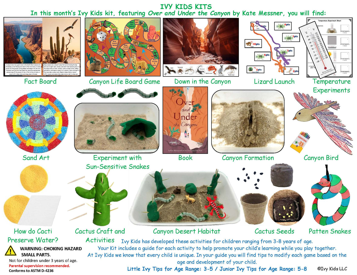 Canyon and Desert Themed STEM activities based on Over and Under a Canyon
