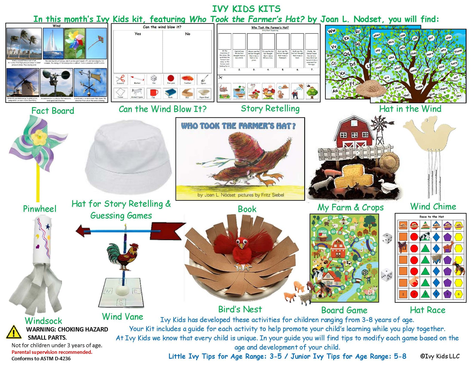 Who Took the Farmer's Hat Book and STEM activities