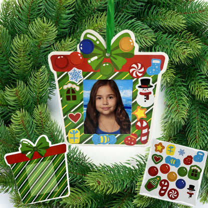 Gift Box Photo Ornament