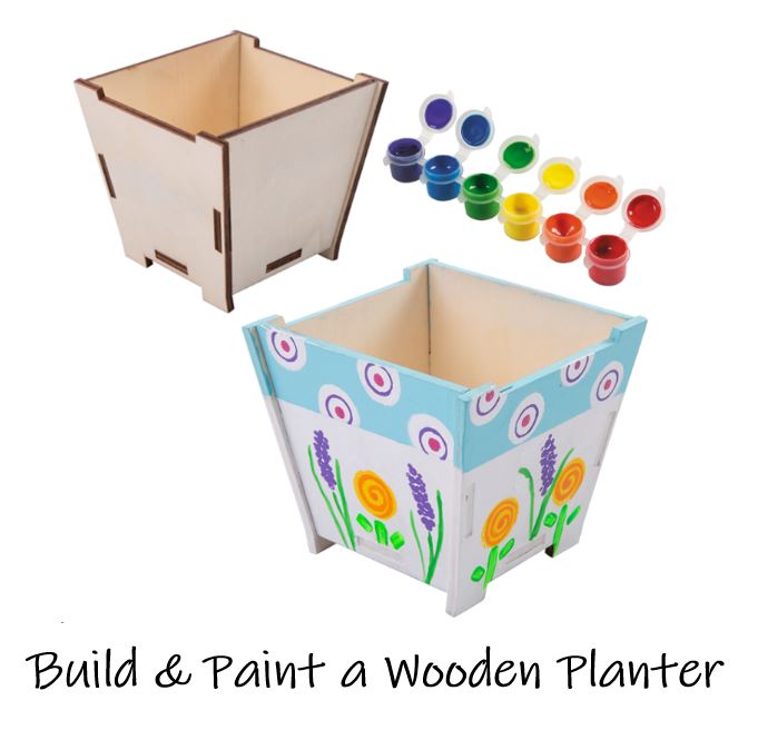 Build and Paint a Wooden Planter STEM kids