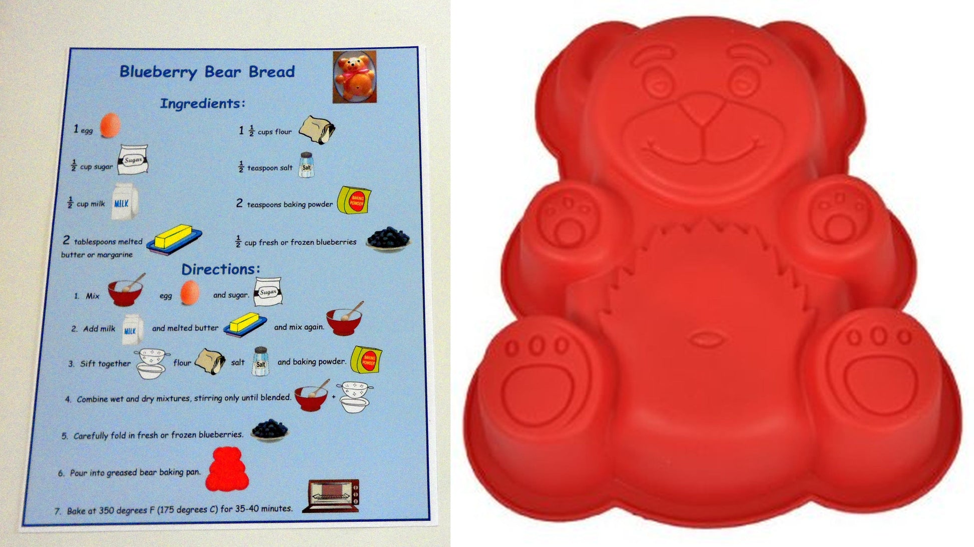 Bear mold - Blueberries For Sal by Robert McCloskey - Ivy Kids subscription box activities.