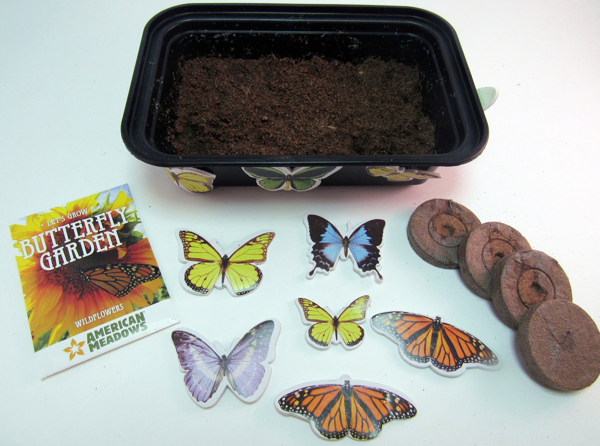Plant a wildflower garden to attract butterflies - Ivy Kids Educational Activity Kit featuring the book Gotta Go! Gotta Go! by Sam Swope and over 10 art, literacy, math, and science activities inspired by the story. Learn about monarch butterflies. Perfect kit for spring.