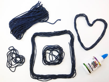 Making shapes with yarn inspired by When a Line Bends a Shape Begins