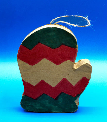 Mitten ornament with thermometer science