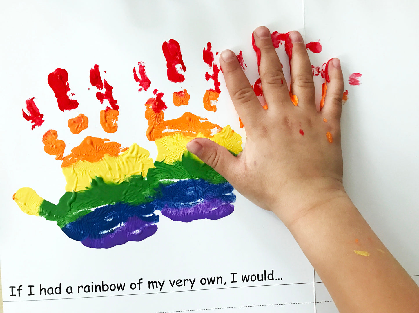 Rainbow handprint