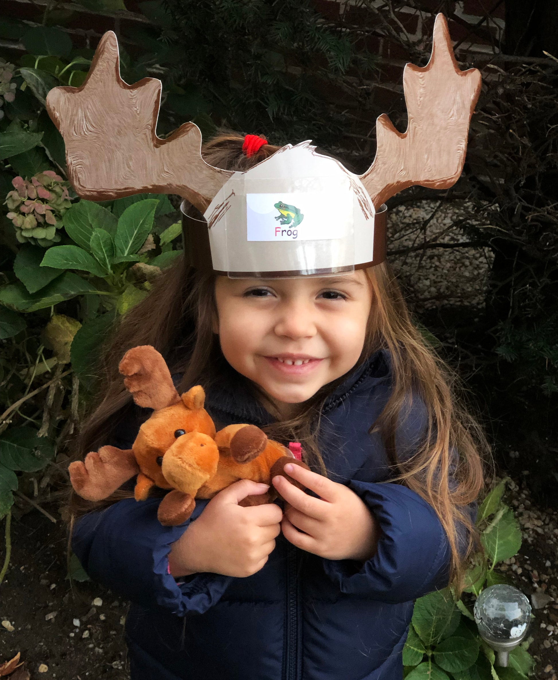 Moose headband for kids and plush doll