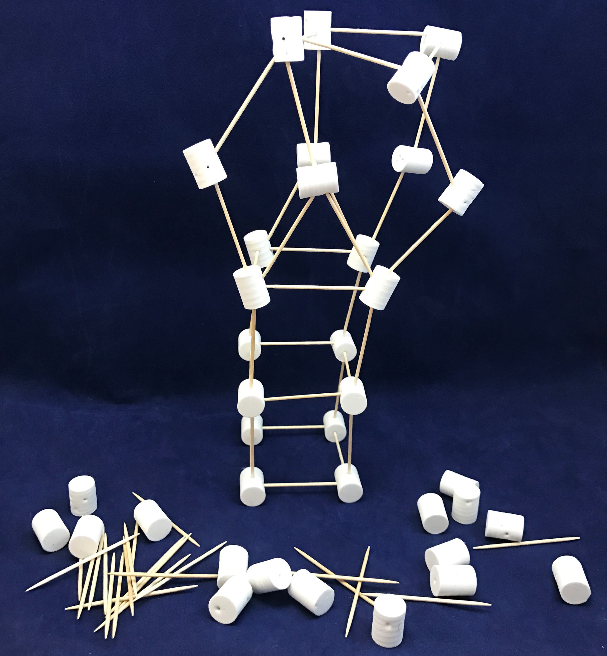 Structures and building with foam marshmallows