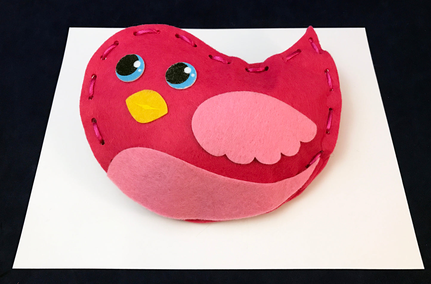 Make your own plush bird lacing craft