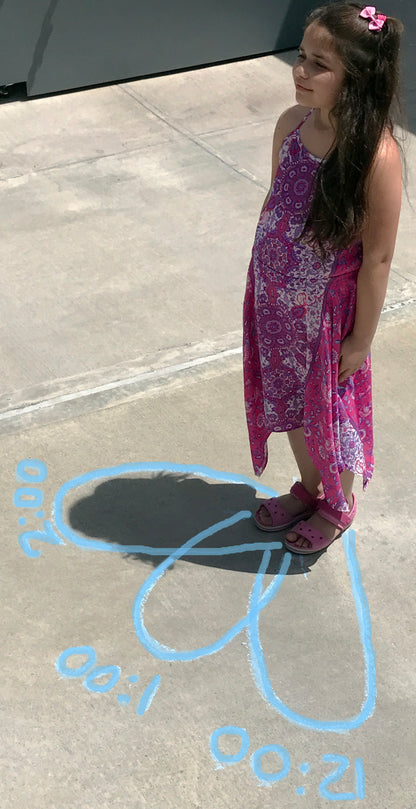 human sundial chalk activities summer fun for kids