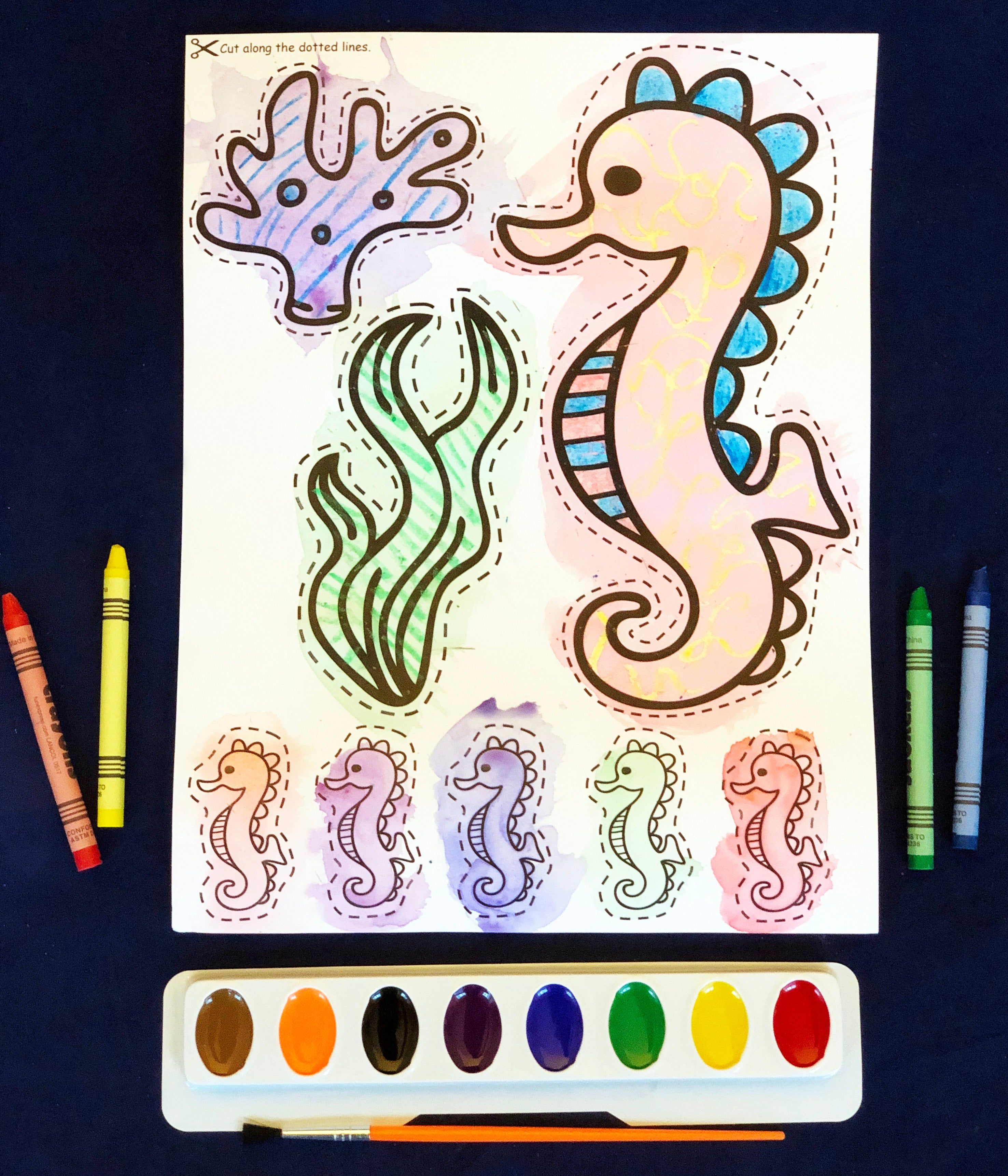 How To Draw A Seahorse | Drawing & Coloring | Art Ideas For Kids | Chiki  Art - YouTube