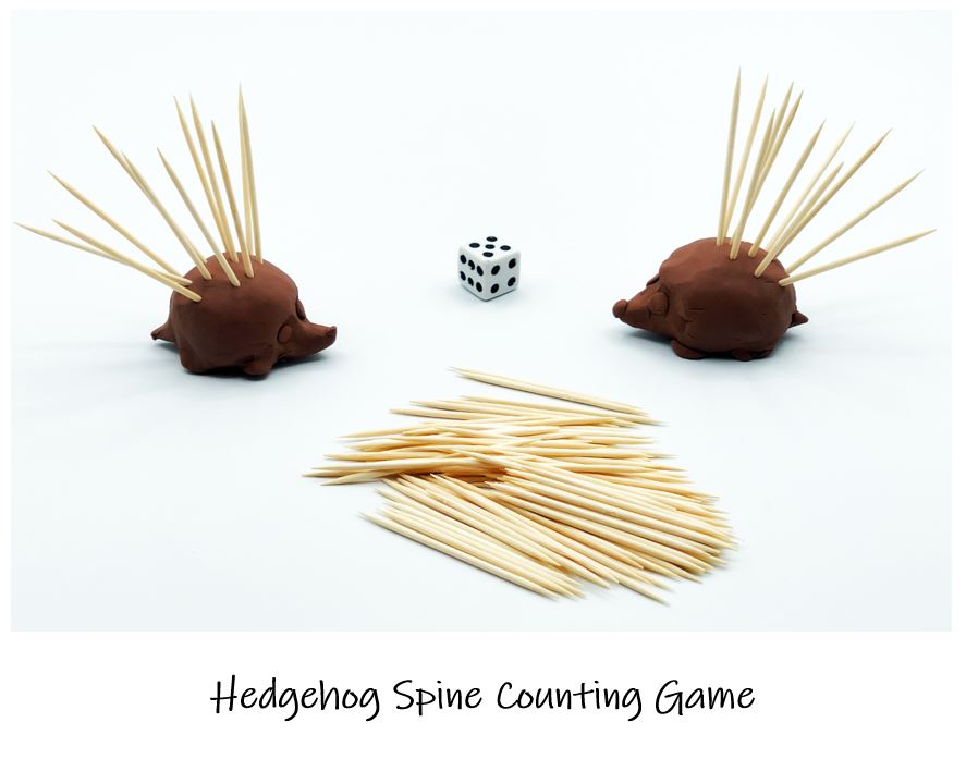 Hedgehog clay and toothpick activity kids STEM