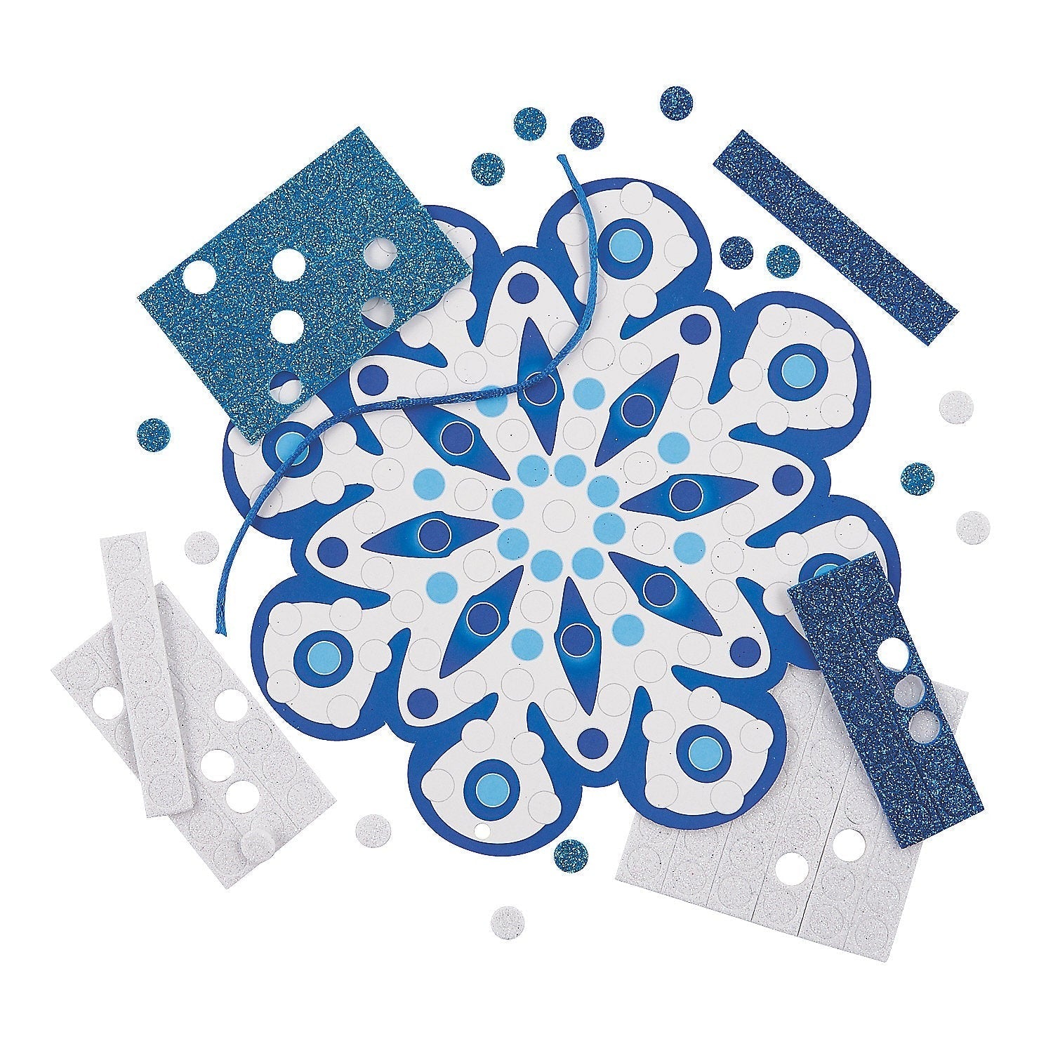 Snowflake Sticker Mosaic Craft